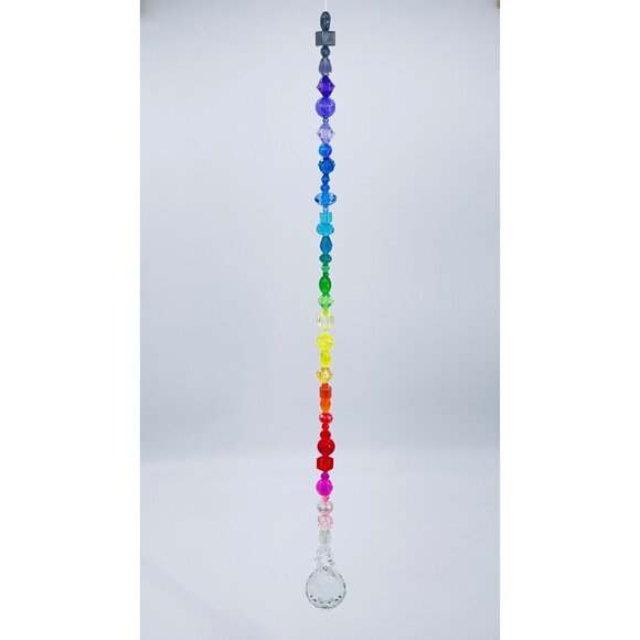 Beaded Suncatcher Rainbow Crystal Prism Hanging Decor Yard Art Tree Jewelry - Picture 4 of 10